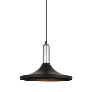 Lampa wisząca LUSTY 1xE27 MDM-3027/1 BK+CR Italux
