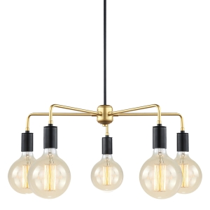 Lampa wisząca MALENE 5xE27 MDM3386/5 BK+GD Italux
