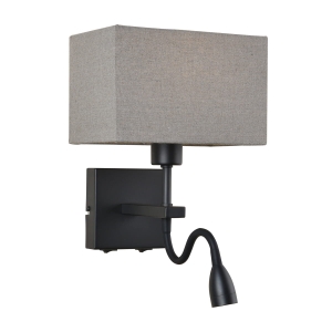 Kinkiet NORTE 2xE27/LED WL-1122-2-BL-BM-RC-GR Italux