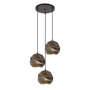 Lampa wisząca PALERMO 3xE27 PND-2424-3S-GR+GD Italux