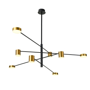 Lampa wisząca REMDAL 8xLED PND-16374-8-BK-GD-3K Italux