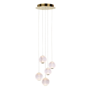 Lampa wisząca ROSARIO 5xLED PND-12220121-5A-GD Italux