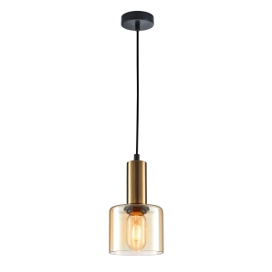 Lampa wisząca SANTIA 1xE27 PND-65342-1-BRO+AMB Italux