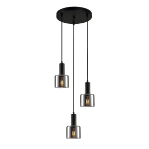 Lampa wisząca SANTIA 3xE27 PND-65342-3A-BK+SG Italux