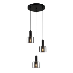 Lampa wisząca SANTIA 3xE27 PND-65342-3A-BK+SG Italux