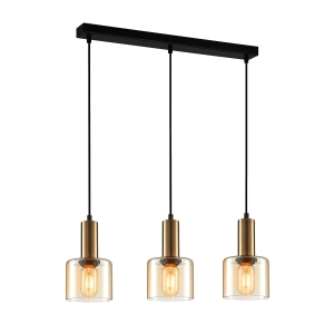 Lampa wisząca SANTIA 3xE27 PND-65342-3-BRO+AMB Italux