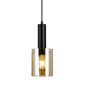 Lampa wisząca SARDO 1xE27 PND-5581-1-BK+AMB Italux