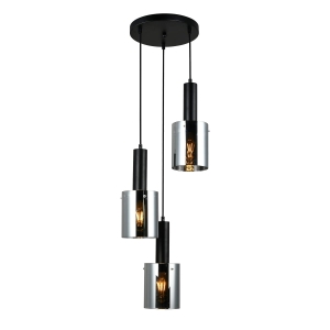 Lampa wisząca SARDO 3xE27 PND-5581-3A-BK+SG Italux