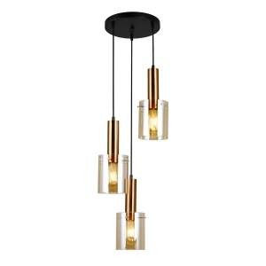 Lampa wisząca SARDO 3xE27 PND-5581-3A-BRO+AMB Italux