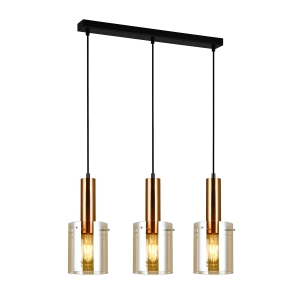 Lampa wisząca SARDO 3xE27 PND-5581-3-BRO+AMB Italux