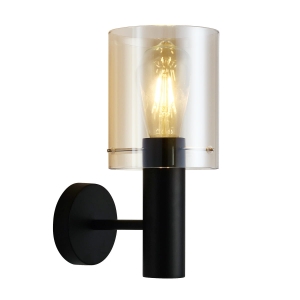 Kinkiet SARDO 1xE27 WL-5581-1A-BK+AMB Italux