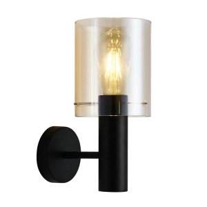 Kinkiet SARDO 1xE27 WL-5581-1A-BK+AMB Italux