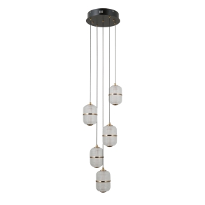Lampa wisząca ALANI 5xLED PND-34375-5-BK Italux