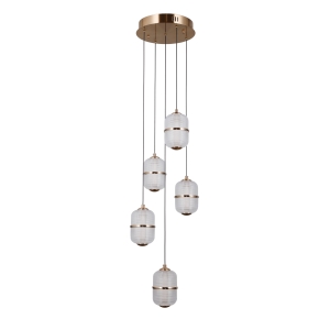 Lampa wisząca ALANI 5xLED PND-34375-5-HBR Italux