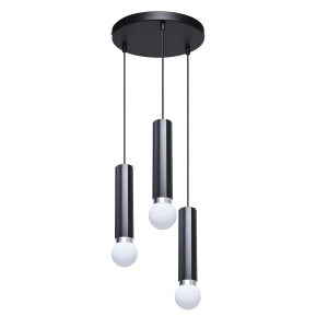Lampa wisząca MACERA 3xE27 PND-33849-3R-BK Italux