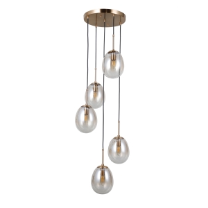 Lampa wisząca MEOLO 5xE14 PND-40825-5-GD Italux