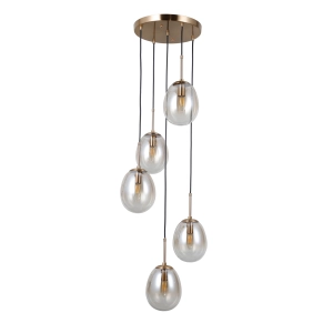 Lampa wisząca MEOLO 5xE14 PND-40825-5-GD Italux