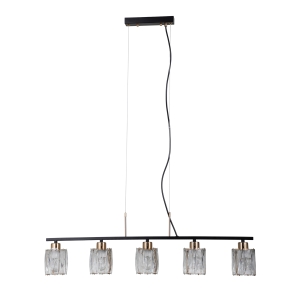 Lampa wisząca SIMONA 5xE14 PND-40814-5-BK-HBR Italux