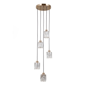 Lampa wisząca TORNO 5xE14 PND-40813-5R-HBR Italux