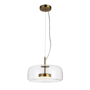 Lampa wisząca CASTE 1xLED PND-17760B-BRSS-CL Italux