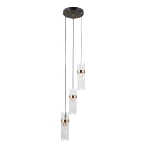 Lampa wisząca TARASO 3xE14 PND-40760-3-BK-HBR Italux