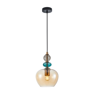 Lampa wisząca BUSCO 1xE27 PND-30263-1A-BRO-AMB Italux