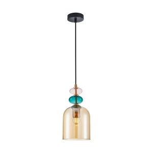 Lampa wisząca BUSCO 1xE27 PND-30263-1B-BRO-AMB Italux