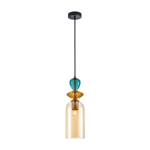 Lampa wisząca BUSCO 1xE27 PND-30263-1C-BRO-AMB Italux