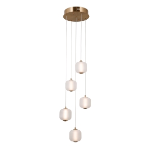 Lampa wisząca GANTI 5xLED PND-34362-5-HBR-OPAL Italux