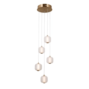 Lampa wisząca GANTI 5xLED PND-34362-5-HBR-OPAL Italux