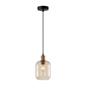 Lampa wisząca NORLIS 1xE27 PND-54738A-1-BRO-AMB Italux
