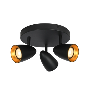 Reflektorek sufitowy TINO 3xGU10 SPL-36748-3R-BK-GD Italux