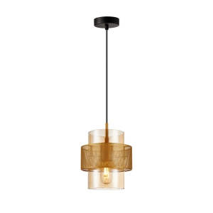 Lampa wisząca VINOTI 1xE27 PND-22132-1S-GD-AMB Italux