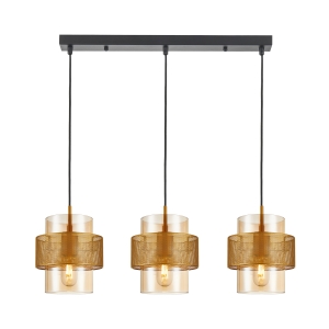 Lampa wisząca VINOTI 3xE27 PND-22132-3S-GD-AMB Italux