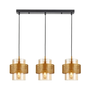 Lampa wisząca VINOTI 3xE27 PND-22132-3S-GD-AMB Italux
