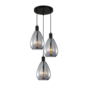 Lampa wisząca ZULO 3xE27 PND-27812-3A-BK-SG Italux
