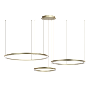 Złota Lampa wisząca okręgi 116W złota AZ134 MONZA - 1237 DomenoLED