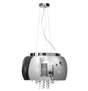 Lampa Szklana Stalowy drobne korale 50cm - 516 DomenoLED