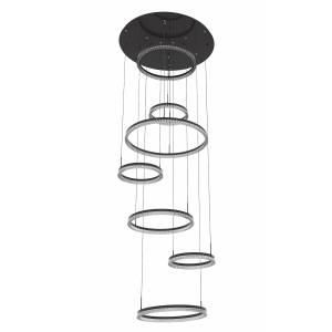 Lampa wisząca Hall 350 cm czarny LED CCT LP-7098/7P BK Light Prestige