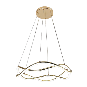 Lampa wisząca Twist 50 cm złota LED CCT LP-1982/1P GD Light Prestige