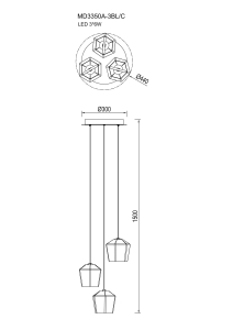 MD3350A-3BL/C COLORE LAMPA WISZĄCA Zuma Line