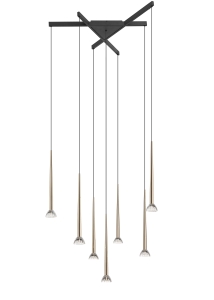 P0603-07C-SDB1 BOSTON LAMPA WISZĄCA CZARNY MAT+ZŁOTO/MATT BLACK+FRENCH GOLD Zuma Line
