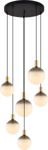 DU31774/6L NUA LAMPA WISZĄCA CZARNY MAT+ZŁOTY/MATT BLACK+GOLD Zuma Line