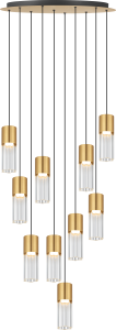 DU31909A/50W IGGLY LAMPA WISZĄCA CZARNY MAT+ZŁOTY/MATT BLACK+GOLD Zuma Line