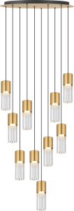 DU31909A/50W IGGLY LAMPA WISZĄCA CZARNY MAT+ZŁOTY/MATT BLACK+GOLD Zuma Line