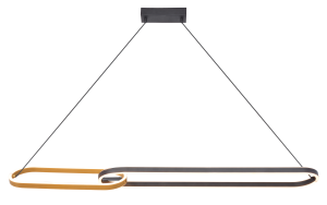 P241145502A RAVON LAMPA WISZĄCA ZŁOTA+CZARNA/GOLD+BLACK Zuma Line
