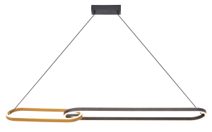 P241145502A RAVON LAMPA WISZĄCA ZŁOTA+CZARNA/GOLD+BLACK Zuma Line