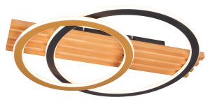 C230617002B SERANA LAMPA SUFITOWA ZŁOTA+CZARNA+DREWNO/ GOLD+BLACK+WOOD Zuma Line