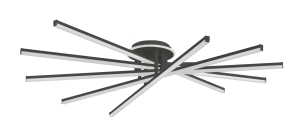 MS203650 LUNARA LAMPA SUFITOWA CZARNA/BLACK Zuma Line