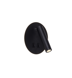 W4107-BK CIRCA KINKIET CZARNY/BLACK Zuma Line